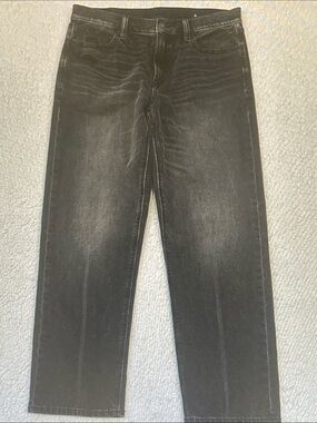 American Eagle Outfitters Black Straight-Leg Jeans
